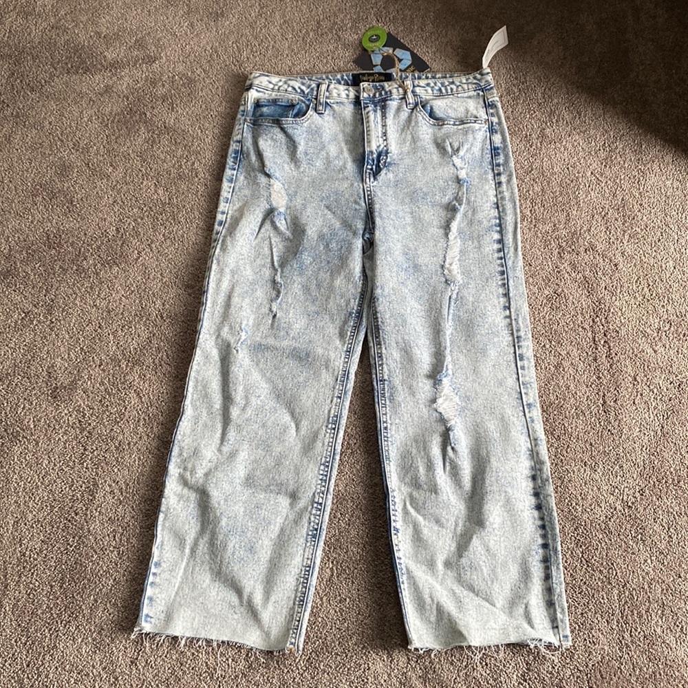 Indigo Rein Super High Rise Straight Leg Jeans SIZE 13/30